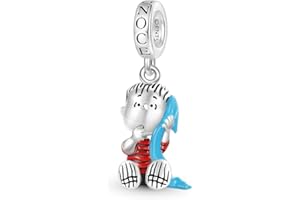 GNOCE Ciondolo con Ciondolo Peanuts in Piedi Ciondolo Snoopy in Argento Sterling 925 Ciondoli per Donne e Ragazze Gioielli Regalo per i Fan