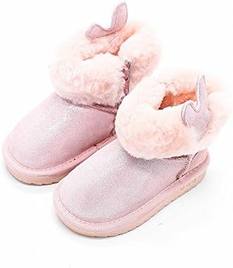 XDX Winter Girls Princess Snow Boots Children Warm Plus Velvet Shoes Baby Booties,Pink,27