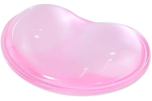 Arisase Soft Mouse Wrist Rest Pad Comfortable Cool Silicone Gel Ergonomic Cushion Small-Sized Hand Pain Relief Support Pad with Gel-Filled for Laptop Computer Office & Home (Light Pink)