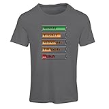 Frauen T-Shirt Wöchentlicher Power Workout Zeitplan (XX-Large Graphit Mehrfarben)