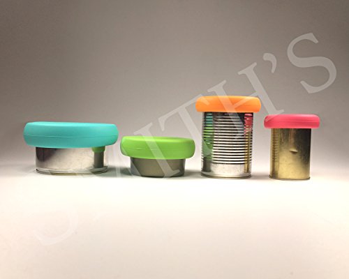 Smith’s 4er-Pack wiederverwendbare Silikon-Nahrungsmittelretter für Obst und Gemüse in Lagerbehältern – 4 Größen in Tropisch - 6