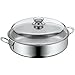 Produktbild WMF Servierpfanne unbeschichtet Ø 32cm Profi Schüttrand Glasdeckel Edelstahlgriff Cromargan Edelstahl induktionsgeeignet spülmaschinengeeignet