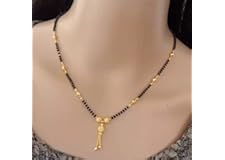 SONI DESIGNS jewellery stylish golden women pride black bead Alloy Mangalsutra