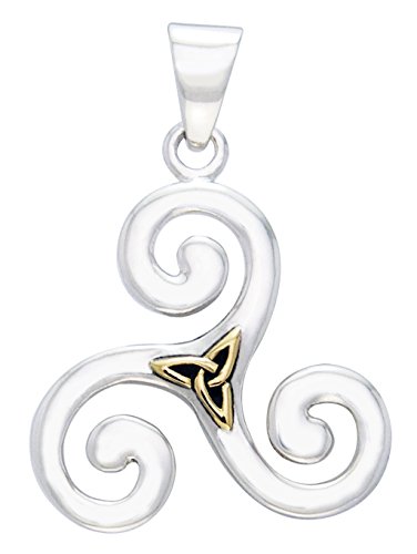 Preisvergleich Produktbild Alterras - Anhänger: Triskel mit Triqueta aus 925-Silber vergoldet