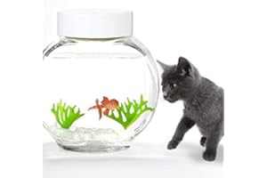 LUNA24 SIMPLY GREAT IDEAS... Elektrischer Goldfisch im Glas LED Beleuchtung 14756, Deko - Aquarium mit LED-Farbwechsel.