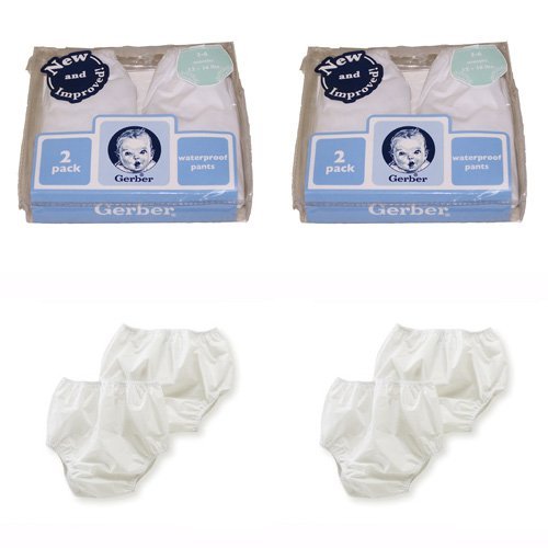 Gerber Plastic Pants, 12 Months, Fits 20-24 lbs. (4 pairs)