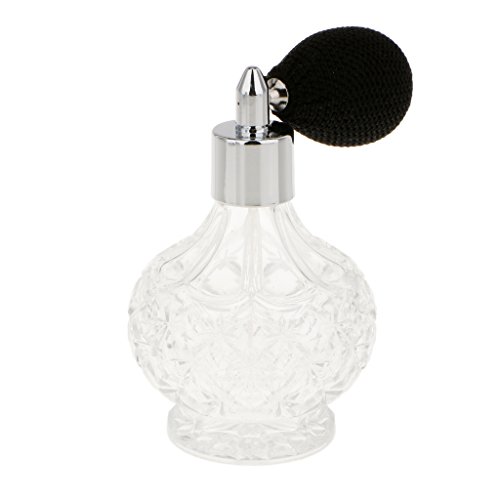 100ML Fashion Short Spray Atomizer Refillable Vintage Glass Perfume Bottle