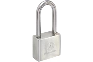 Magmaus® PDE40 [Never-Rust] Heavy Duty Waterproof Outdoor Padlock with 3 Keys - Stainless Steel - [High Security Protection] - Ideal Gate or Shed Lock