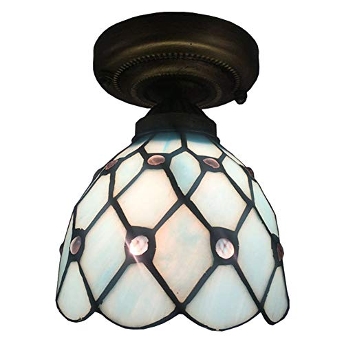 Tiffany Ceiling Light Led Ceiling Lamp E27 Glass Flush Mount