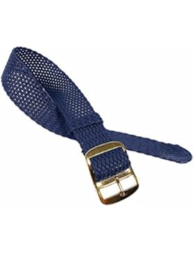 Eichmüller Ersatzband Uhrenarmband Perlon / Textil Durchzugsband Blau 518, Stegbreite:18mm