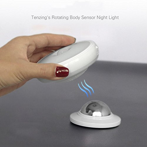 sunnymi 360 Grad Drehung Bewegungssensor Lampe/USB Wiederaufladbar/LED Nachtlicht Tisch/Weiches Licht Ist Nicht Blendend/Magnetisch Fixiert Keine Verdrahtung/Gute Qualität (Aufladung, Gelbes Licht)