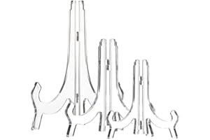 QUESUC Acryleasel transparente o soporte para imágenes u otros objetos (3 piezas, 4.5/7 / 9.8 pulgadas)