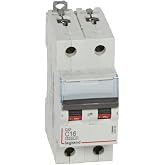 Legrand 407800E, Thermal Magneto Automatic Switch, 2P, 16A, C Curve, 10 kA, 2 module, DX3