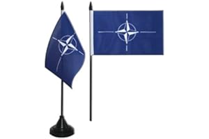 Flaggenfritze Tischflagge/Tischfahne NATO + gratis Aufkleber