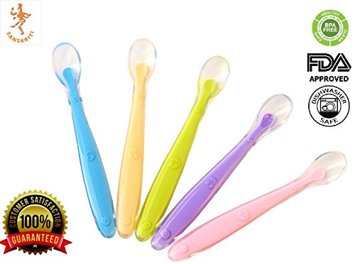 Sanskriti Premium Products Baby BPA-free Feeding Spoons (5 Pack)
