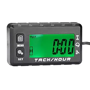 AIMILAR Digital Tach Hour Meter Tachometer - Gas Engine Maintenance Max RPM Recall Function for 2/4 Stroke Engines Chain Saw Snowblower Lawnmower ATV Boat Motorcycle Marine