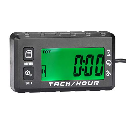 AIMILAR Aimar Tachimetro Digitale contaore - Manutenzione Motore a Gas Max RPM Funzione di richiamo per Motori a 2/4 Tempi RC Toys PWC ATV Moto Marine