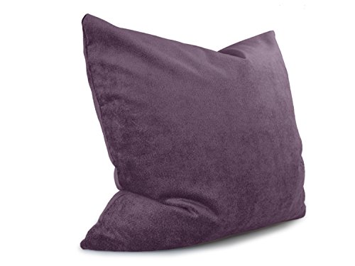 Hochwertige Kissenhülle mit samtig-weichem Chenille-Touch und dezentem Design – erhältlich in 14 modernen Farben und 3 verschiedenen Größen, 60×60 cm, brombeere - 7
