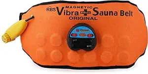 RBS (Free Size) New Quality Heavy Motor Sauna Slim 3 in 1 Vibrating Plus Heating Vibrating Magnetic Slimming Belt Vibrating Magnetic Slimming Belt (Orange)