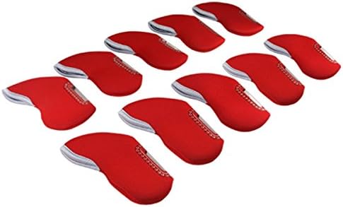EZI 10 X Golf Club Iron Head Neoprene Cover Case Pocket Sport Red # 4000040