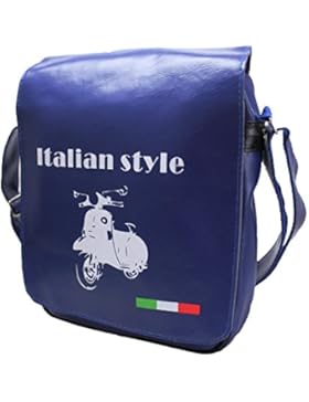 italian style , Herren Schultertasche blau blau 70