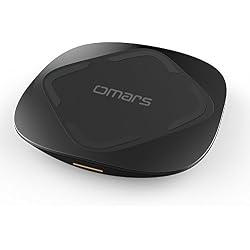 Omars Qi Cargador Inalámbrico 5w/7.5w/15w Cargador para iPhone x/iPhone 8/ iPhone 8 Plus, Samsung S8, S7, S7 Edge y Todos Otros Qi Compatible Dispositivos