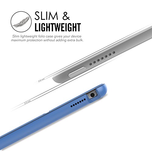 MoKo Hülle für iPad Pro 9.7 – Ultra Lightweight Slim PU Leder Tasche Schutzhülle Schale Smart Shell Case mit Auto Schlaf / Wach Funktion und Standfunktion für Apple iPad Pro 9.7 Zoll Tablet, Blau - 7