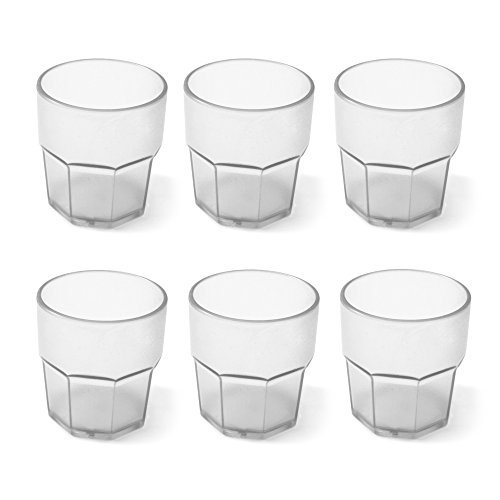 Cartaffini Agile Juego 6 Vasos irrompibles, Blanco, 8 cm, 6 Unidad