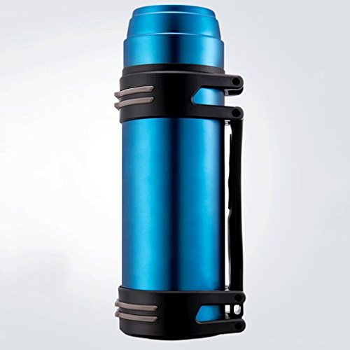 spécifications Accueil Acier Inoxydable Isolation Pot Bouilloire Hôtel Isolation Coupe Voyage En Plein Air Sport Picnic Chaud Chaud Bouteille Grande Capacité 2L UOMUN ( Couleur : Bleu )