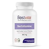 Benfotiamine 300mg (60 Vegetarian Capsules) No Stearates - No Silicon Dioxide - Non GMO - Vegan - Gluten Free