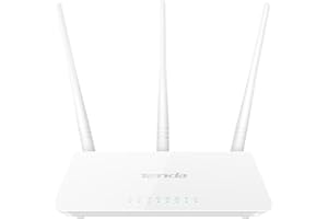 Tenda F3 Router WiFi N300 - Router Inalámbrico a 2,4 GHz WiFi, Punto de Acceso con 3 5dBi Antenas, 3 Puertos LAN/WAN Fast Ethernet, Control Parental, Red de Invitados, WISP, Fácil de Configurar