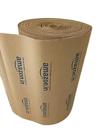 DHASLINE Brown Corrugated Paper Rolls, Packaging Sheets, Packaging amazon printing (12 Inches, 20 Meter)