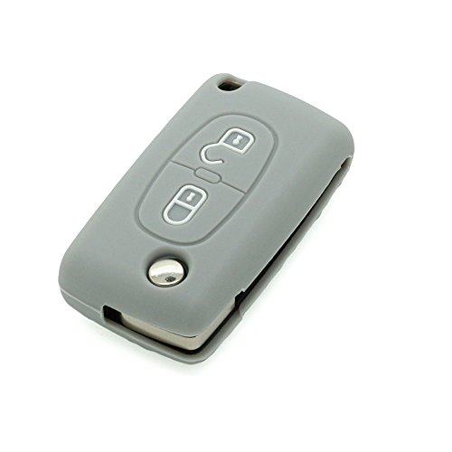 fassport carcasa de silicona Skin Chaqueta Fit para Citroen (2 botones flip remoto clave cv3350