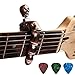 Produktbild Gitarre Capo Totenkopf Knauf Design Universal 4 5 6 12 Saiten Instrument mit 3 PCS Gitarre Plektren Kapodaster Capo für elektrische klassische Akustische Gitarre Bass Ukulele Mandoline Banjo und mehr