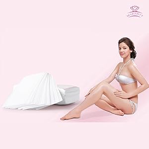 MAKARTT Wax Strip Non Woven Hair Removal Epilating Cloths for Facial Body 100 Counts - Image 3