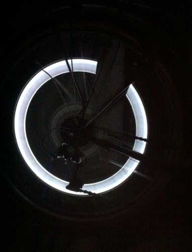 Set of 2 Bright LED Bike Bicycle Wheel Valve Stylish Fireflies RBrothersTechnologie Lighting White