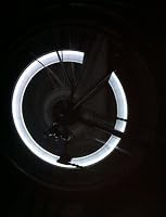 2 Stück Leuchtende LED Ventilkappen Fahrradbeleuchtung Speichenlicht Stylisch Felgen Beleuchtung WEISS - RBrothersTechnologie