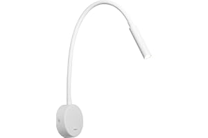 DAWALIGHT DAWALLIGHT Reading Wall Lamp, 3W LED Warm White Wall Reading Light 3000K Bedside Gooseneck with Switch for Bed Books Bedroom Living Room