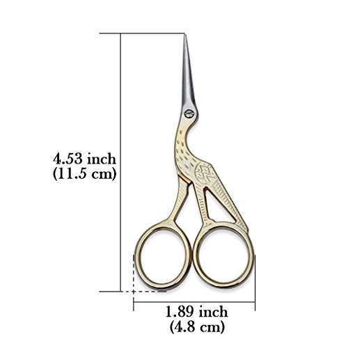 ETGtek Weinlese-Storch-Form Nähschere Trimming Schneiderei Schere Kreuzstich Carbon Steel Schneiderschere für Nähen Stickerei Stoff - 7