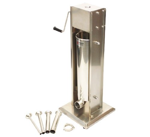 Ricoo Wurstfüller RWH-07 Wurstfüllmaschine Wurstmaschine Wurstspitze Wurstpresse Wurststopfer Wurstfüllgerät Handwurstfüller Handwurstpresse +++ 7 Liter Fassungsvermögen +++ 2-Gang Getriebe +++ Inkl. 4 Füllrohre +++ Material V2A Edelstahl +++ Inkl. 2 Ersatzdichtungen - 6