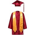FLIPWORLD Kids Graduation Gown Costume Set with Cap and Stole for Convocation – Ideal for Boys and Girls – Perfect for School Events, Fancy Dress Competitions, and Role Play