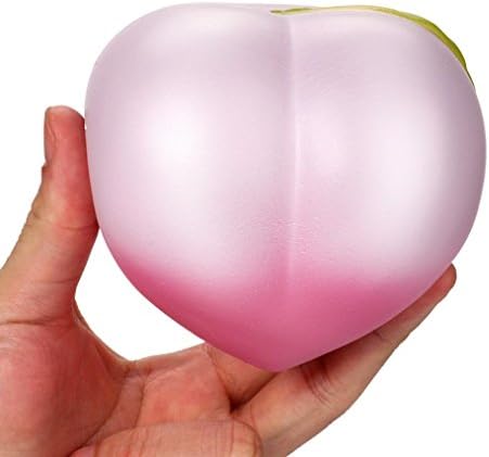Toamen Newest Super Slow Rising Squishies Toy, Lovely 11cm Jumbo Kawaii Shining Honey Peach Scented Squishy Charm Slow Rising Stress Reliever Toy Exquisite Kid Soft Toy Key Cell Phone Pendant Strap Gift Home Décor