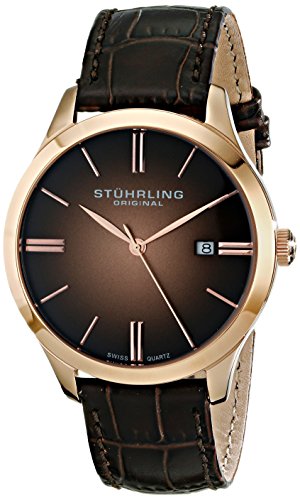 Stuhrling Original 706.01 Herren-Armbanduhr Analog Quarz Leder