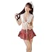Produktbild SODIAL(R) Weiss mit roter Schule sexy Dessous Spiel Uniform Student japanische Kimono Maedchen Maedchen Kostueme erotische Kleidung Pyjamas Charm Dessous Nachtclub