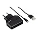 Produktbild Hama USB-Ladegerät 230 V, inkl. USB-Ladekabel für micro USB, USB Adapter für Handy, Tablet, eBook Reader, Smartphone (1000 mA, 100-240V, schwarz/black)
