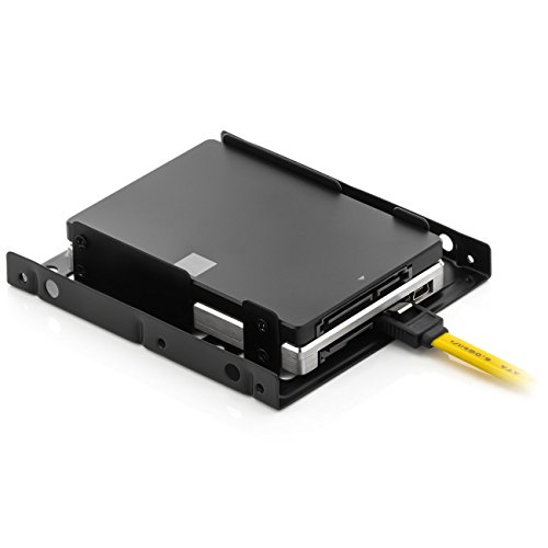 deleyCON Einbaurahmen SET – für 2x 2,5″ Festplatten / SSD’s auf 3,5″ Adapter Wechselrahmen Mounting Frame Halterung Schienen inkl. Schrauben SATA Kabel und Stromadapter - 4