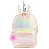 Super lindo pom pony bebé peludo de cremallera y el cuerno de caballo mágico y las orejas en la parte superior, puede ser un regalo perfecto para sus hijos.