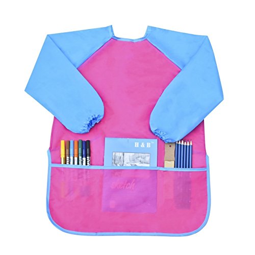 Newcomdigi Kinder Malkittel Kinder Bastelkittel Kinder Schürze Malschürze langarm 2-5 Jahre