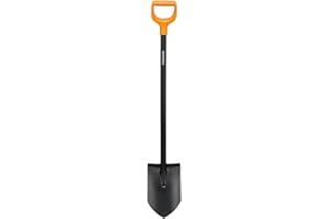 ‎FISKARS Fiskars Gärtnerspaten für harte, steinige Böden, Spitz, Länge 116,6 cm, Hochwertiges Stahl-Blatt/Kunststoff-Stiel, Schwarz/Orange, Solid, 11066716