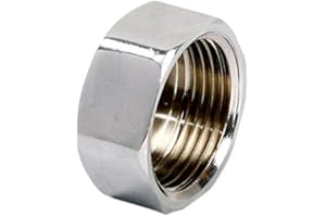 PLUMBING4HOME Invena Copertura Tubo raccordi Spina Cromo Tappo Fermata Finale Femminile 3/4 "